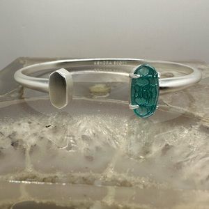 Kendra Scott Vada Cuff Bracelet in Silver London Blue